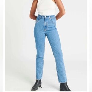 ROLLA'S duster cindy High-Rise Straight Leg Jeans — Light Blue Denim 31